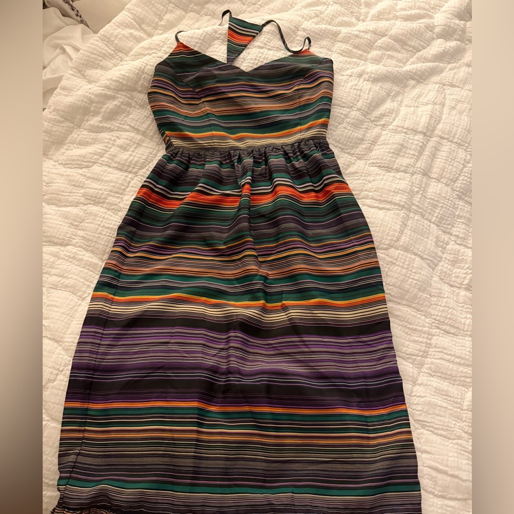Felicity & Coco Multicolor Striped Midi Dress
